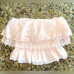 American Eagle Outfitters Strapless Top Size Medium Blush Pink